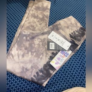 High Waist Pure Legging: Oatmilk/Mocha Tie-Dye
